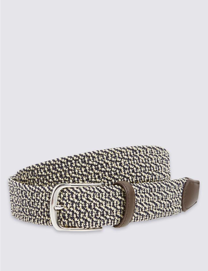 Marks & Spencer Stretch Web Belt Navy/white