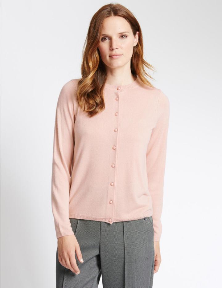 Marks & Spencer Button Through Cardigan Blush