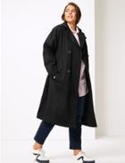 Marks & Spencer Curve Longline Trench Coat With Stormwear&trade; Black