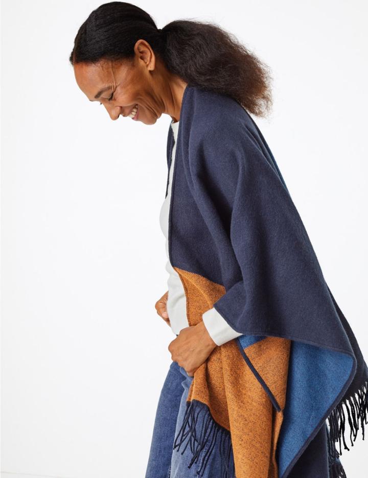 Marks & Spencer Colour Block Wrap Blue Mix