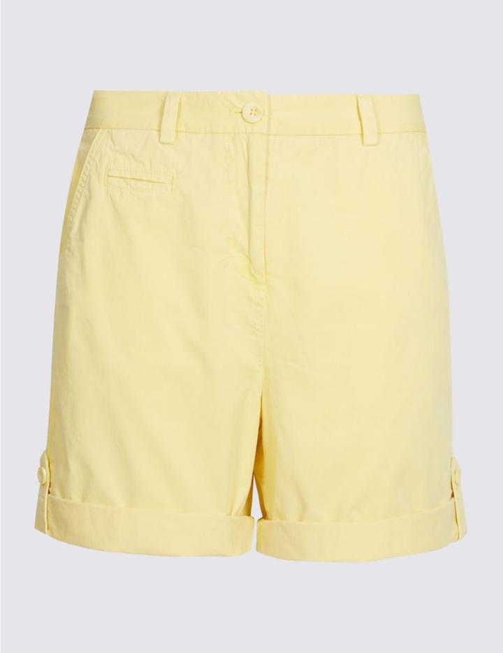 Marks & Spencer Pure Cotton Shorts Yellow