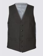 Marks & Spencer Black Slim Fit Dinner Waistcoat Black