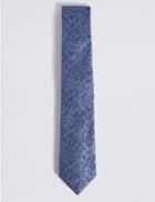Marks & Spencer Pure Silk Novelty Tie Blue Mix