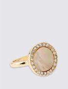 Marks & Spencer Gold Plated Diamant Circle Ring Gold Mix