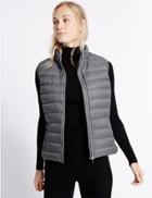 Marks & Spencer Down & Feather Gilet With Stormwear&trade; Silver Grey