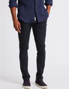 Marks & Spencer Skinny Fit Cotton Rich Chino Dark Midnight