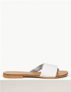 Marks & Spencer Leather Mule Sandals White Mix
