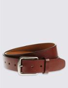 Marks & Spencer Saddle Edge Leather Belt Oxblood