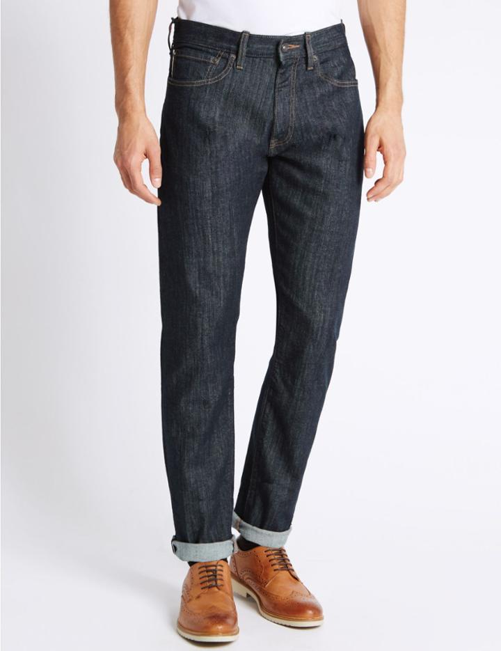 Marks & Spencer Slim Fit Selvedge Jeans Indigo