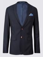 Marks & Spencer Pure Cotton Slim Fit Jacket Navy