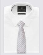 Marks & Spencer Circle Spotted Tie Grey