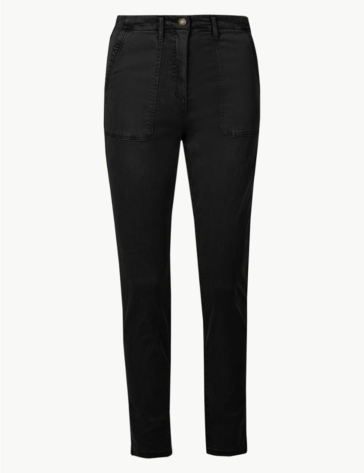 Marks & Spencer High Waist Skinny Leg Trousers Black