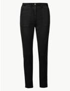 Marks & Spencer High Waist Skinny Leg Trousers Black