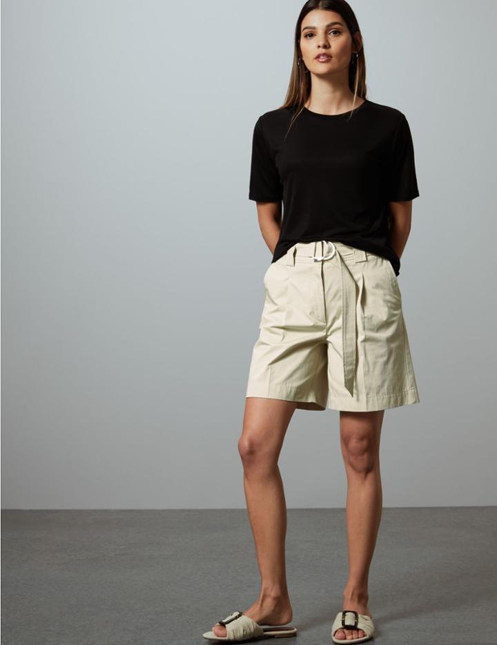 Marks & Spencer Pure Cotton Casual Shorts Stone