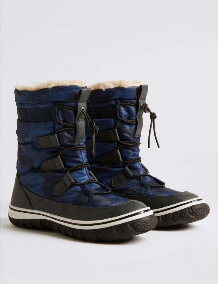 Marks & Spencer Lace-up Ankle Boots Navy