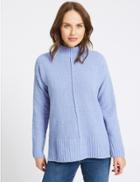 Marks & Spencer Chenille Textured Round Neck Jumper Blue