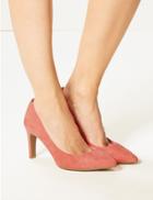 Marks & Spencer Wide Fit Stiletto Heel Pointed Court Shoes Pink