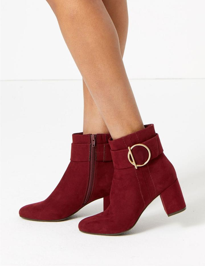 Marks & Spencer Side Buckle Ankle Boots