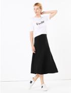 Marks & Spencer Knitted Fit & Flare Skirt Black
