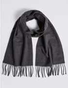 Marks & Spencer Brushed Woven Scarf Dark Charcoal