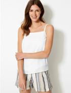 Marks & Spencer Square Neck Camisole Top Burnt Orange