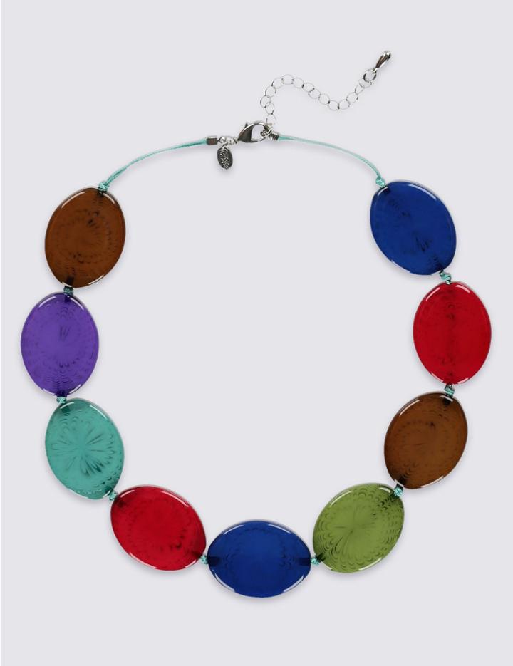 Marks & Spencer Flat Oval Necklace Multi