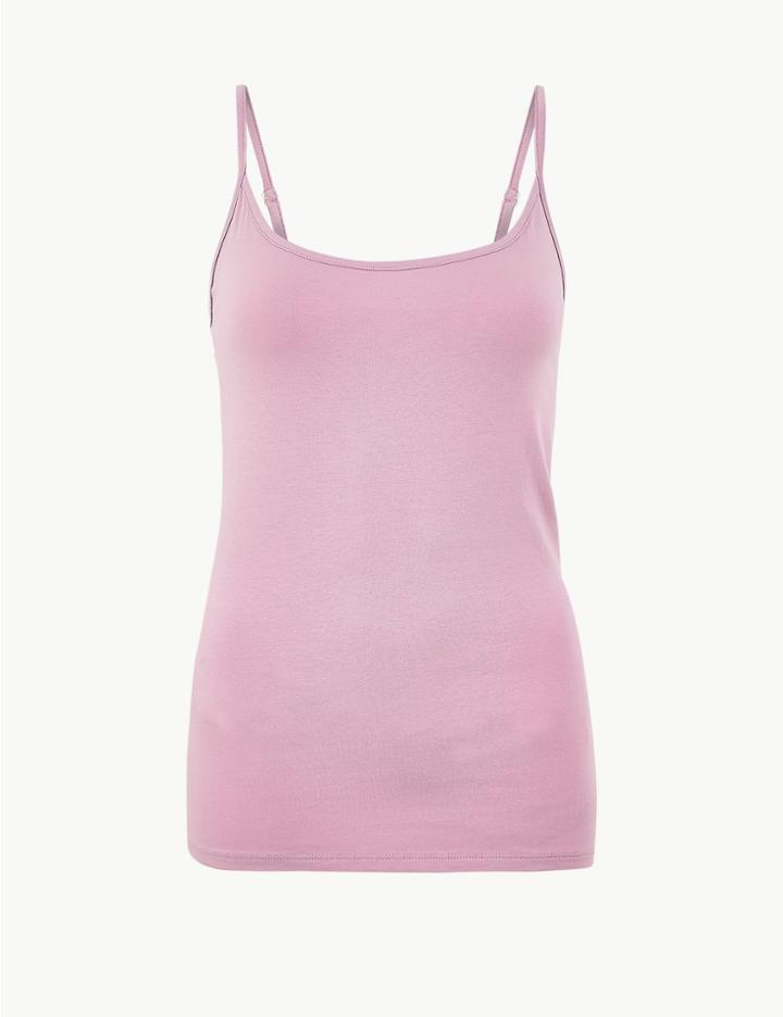 Marks & Spencer Fitted Camisole Top Pale Mauve
