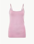 Marks & Spencer Fitted Camisole Top Pale Mauve
