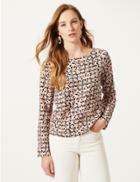 Marks & Spencer Animal Print Shell Top Pink Mix