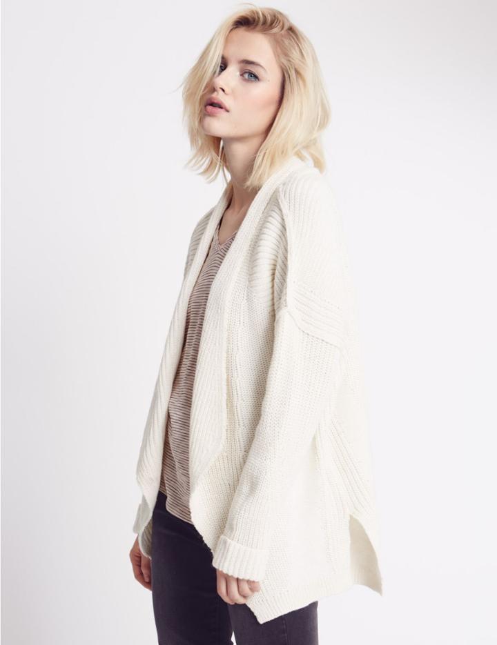 Marks & Spencer Multi Stitch Cardigan Ivory