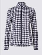 Marks & Spencer Printed Fleece Jacket Navy Mix
