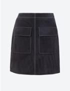 Marks & Spencer Coated A-line Mini Skirt Navy