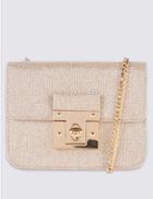 Marks & Spencer Faux Leather Twist Lock Bag Gold Mix