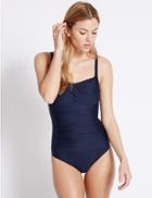 Marks & Spencer Secret Slimming&trade; Twisted Swimsuit Navy