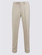 Marks & Spencer Slim Fit Flat Front Chinos Stone