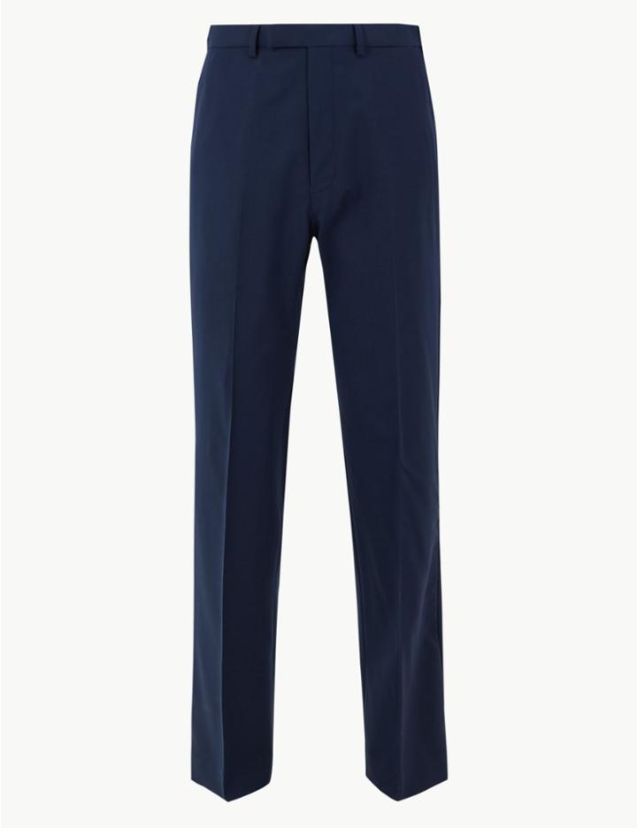 Marks & Spencer The Ultimate Blue Regular Fit Trousers Blue