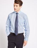 Marks & Spencer 2 Pack Cotton Blend Regular Fit Shirt Blue Mix