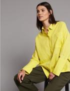 Marks & Spencer Boxy Linen Rich Shirt Winter Lime