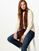 Marks & Spencer Ribbed Detail Round Neck Jumper Cream
