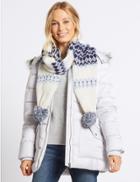 Marks & Spencer Fairisle Scarf Cream Mix