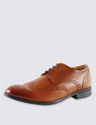 Marks & Spencer Leather Brogue Shoes With Airflex&trade; Tan