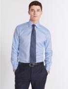Marks & Spencer Pure Cotton Tailored Fit Shirt Sky