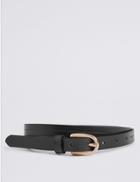 Marks & Spencer Leather Stitched Hip Belt Black