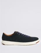 Marks & Spencer Suede Nimbus Lace-up Trainers Navy