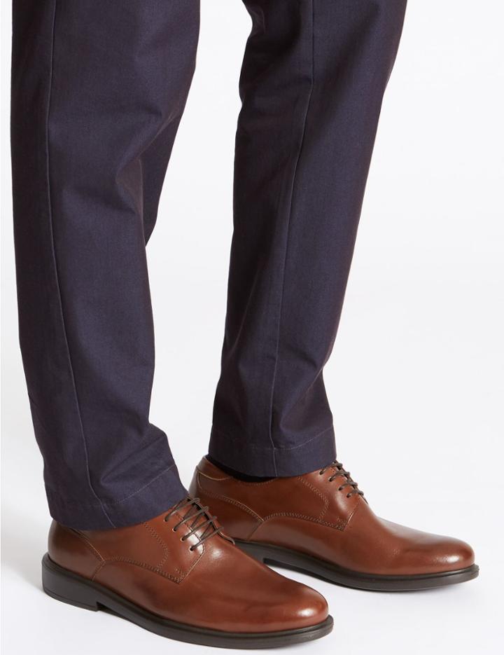 Marks & Spencer Lightweight Leather Gibson Shoe Brown