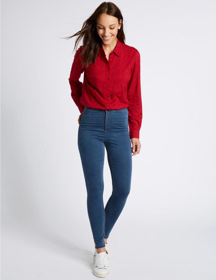 Marks & Spencer High Rise Super Skinny Jeans Blue Tint