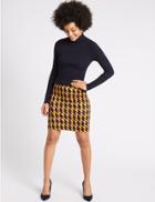 Marks & Spencer Geometric Print A-line Mini Skirt Yellow Mix