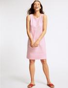 Marks & Spencer Linen Blend Tunic Dress Pink