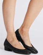 Marks & Spencer Block Heel Court Shoes With Insolia Flex&reg; Black