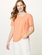 Marks & Spencer Round Neck Relaxed Fit T-shirt Light Coral